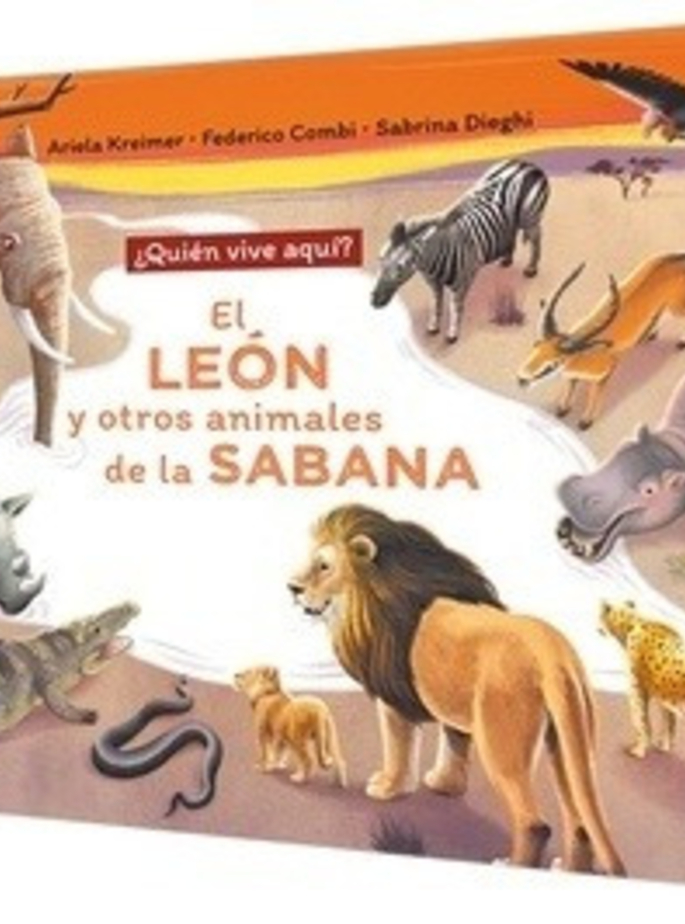El león y otros animales de la sabana